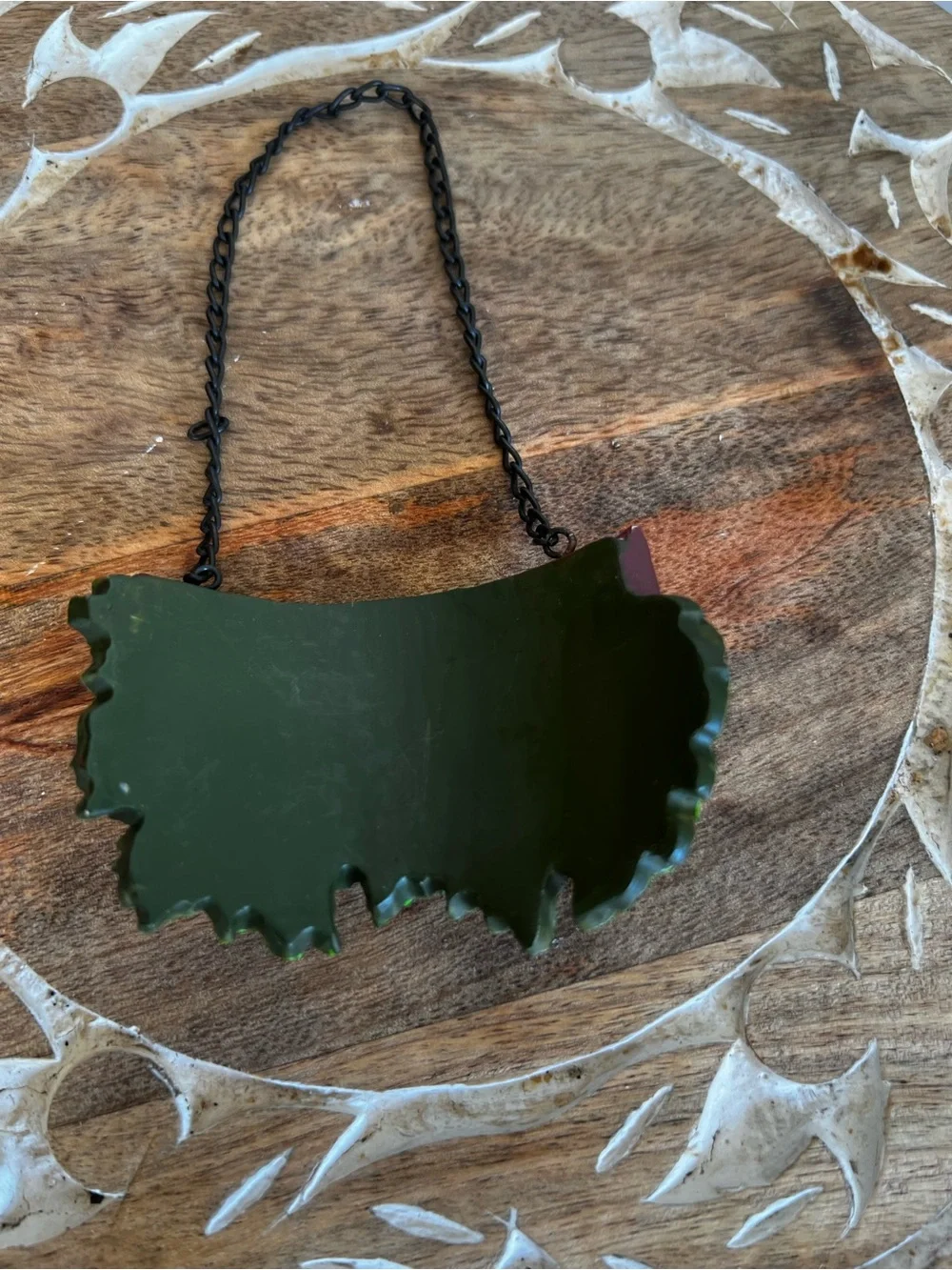 Wine Hanging Sign with Green Grape Accent